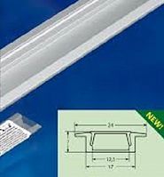 Профиль для светодиодной ленты встраиваемый Uniel UFE-A11 SILVER 200 POLYBAG, 2000x24x7мм, 200см картинка 